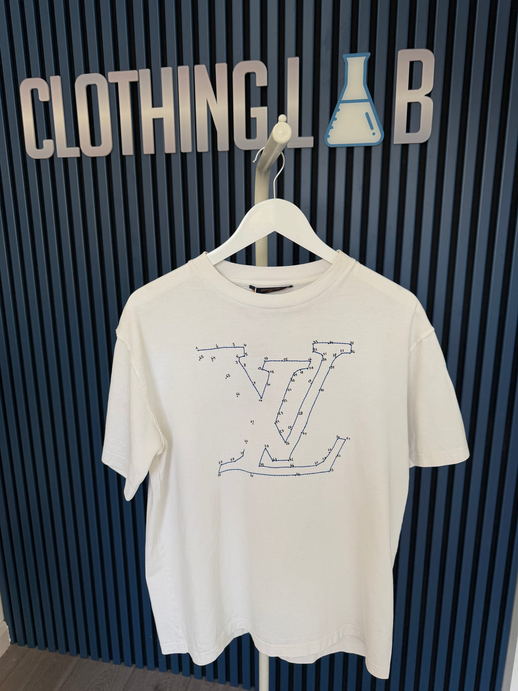 Louis Vuitton Stitch Print T-Shirt | M (fits small) | Pre Owned