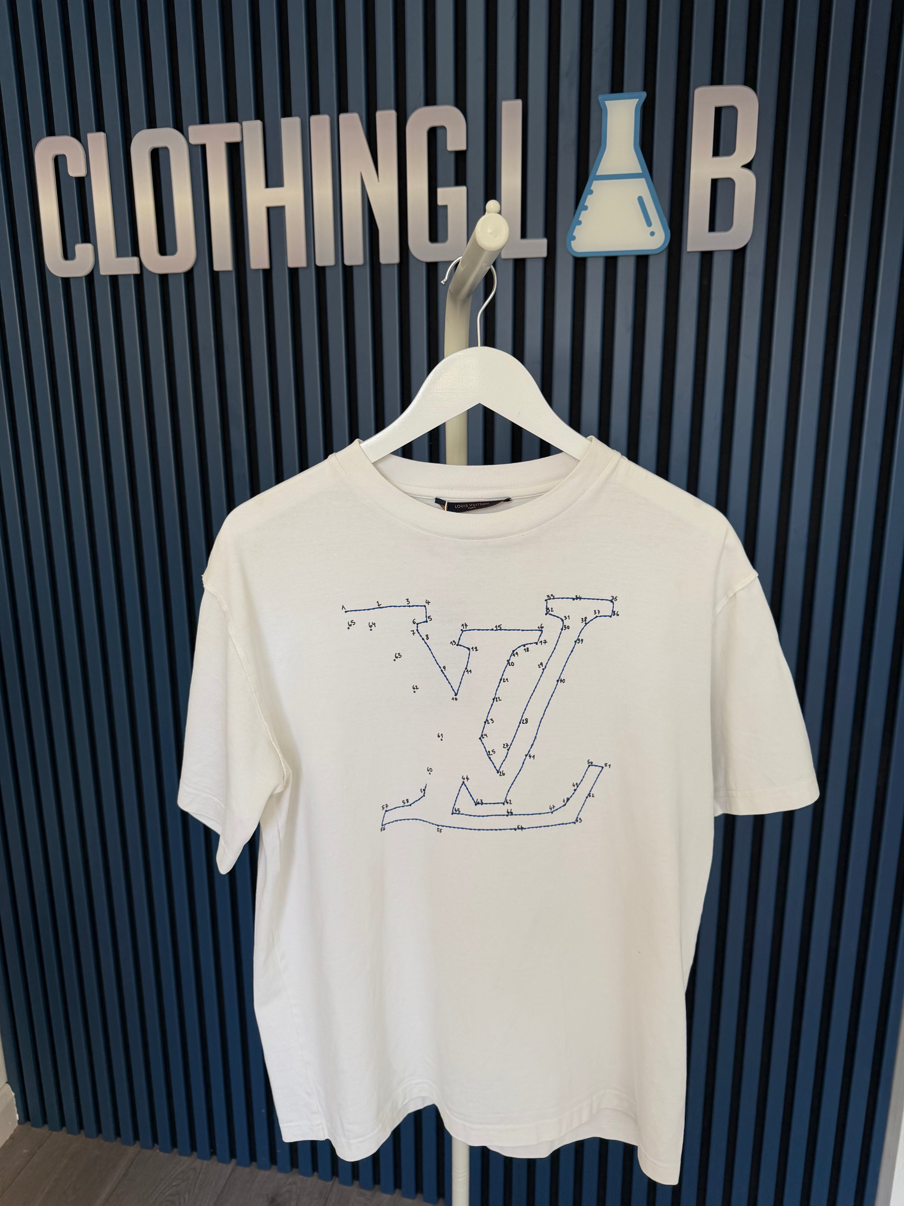 Louis Vuitton Stitch Print T-Shirt | M (fits small) | Pre Owned